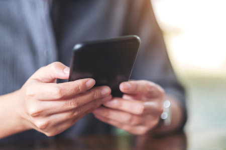 smartphone in hands